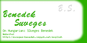 benedek suveges business card
