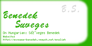 benedek suveges business card